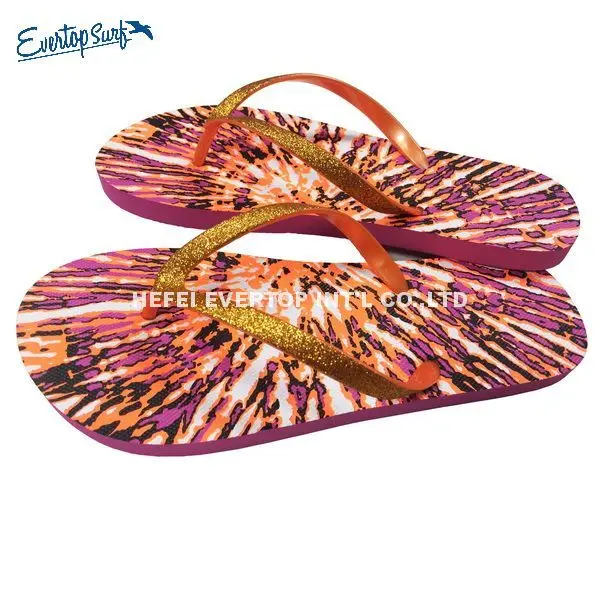 High Quality Summer Beach Custom Logo Flat Rubber Colorful Women Flip Flops