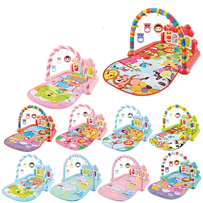 Baby fitness piano play mat educational activity gym baby piano mats soft crawling practice game carpet pedal piano play mat