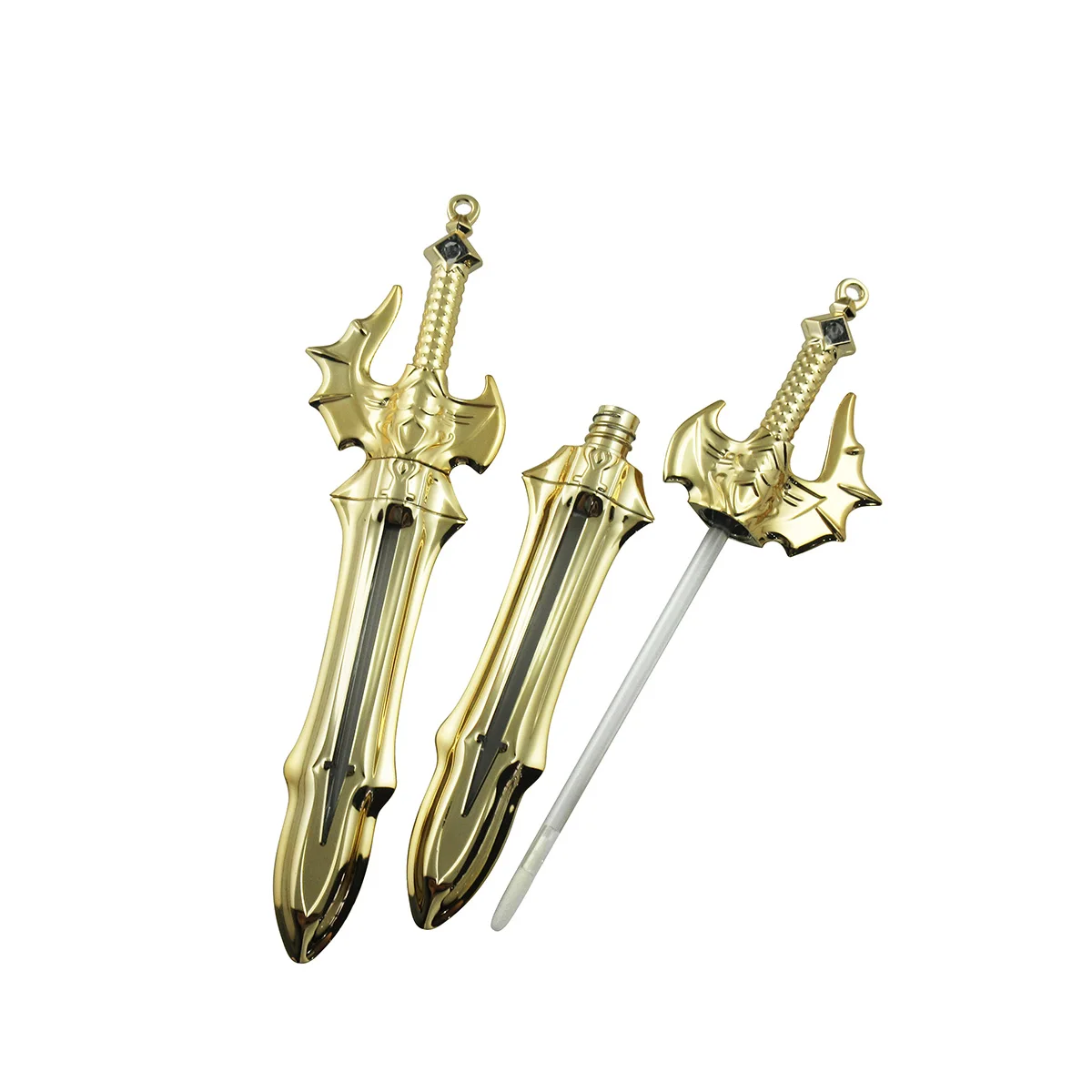 TM-LG6635  3ml shiny gold sword-shape lipgloss bottle new product empty cosmetic container lip gloss tube package