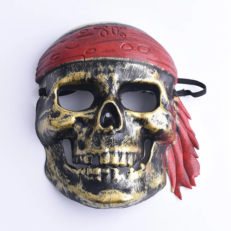 Horror Skull Face Mask Creepy Pirates Headgear for Carnival Masquerade Prop Halloween party  Decoration