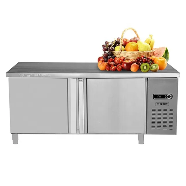 Industrial Commercial Stainless Steel Work Bench Worktable Modern Fridge Refrigerator For Milk Tea Shop