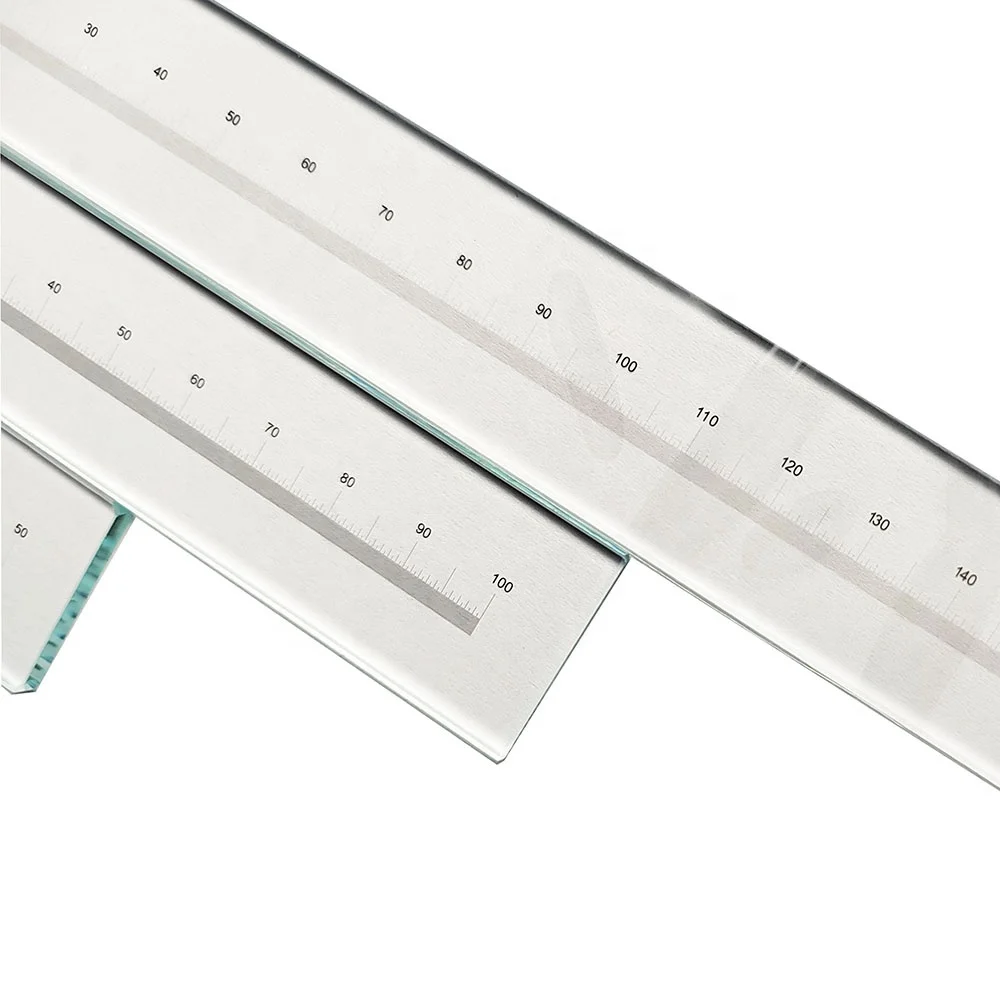 High precision scale sodium calcium glass linear ruler digital ruler for Industrial measuring