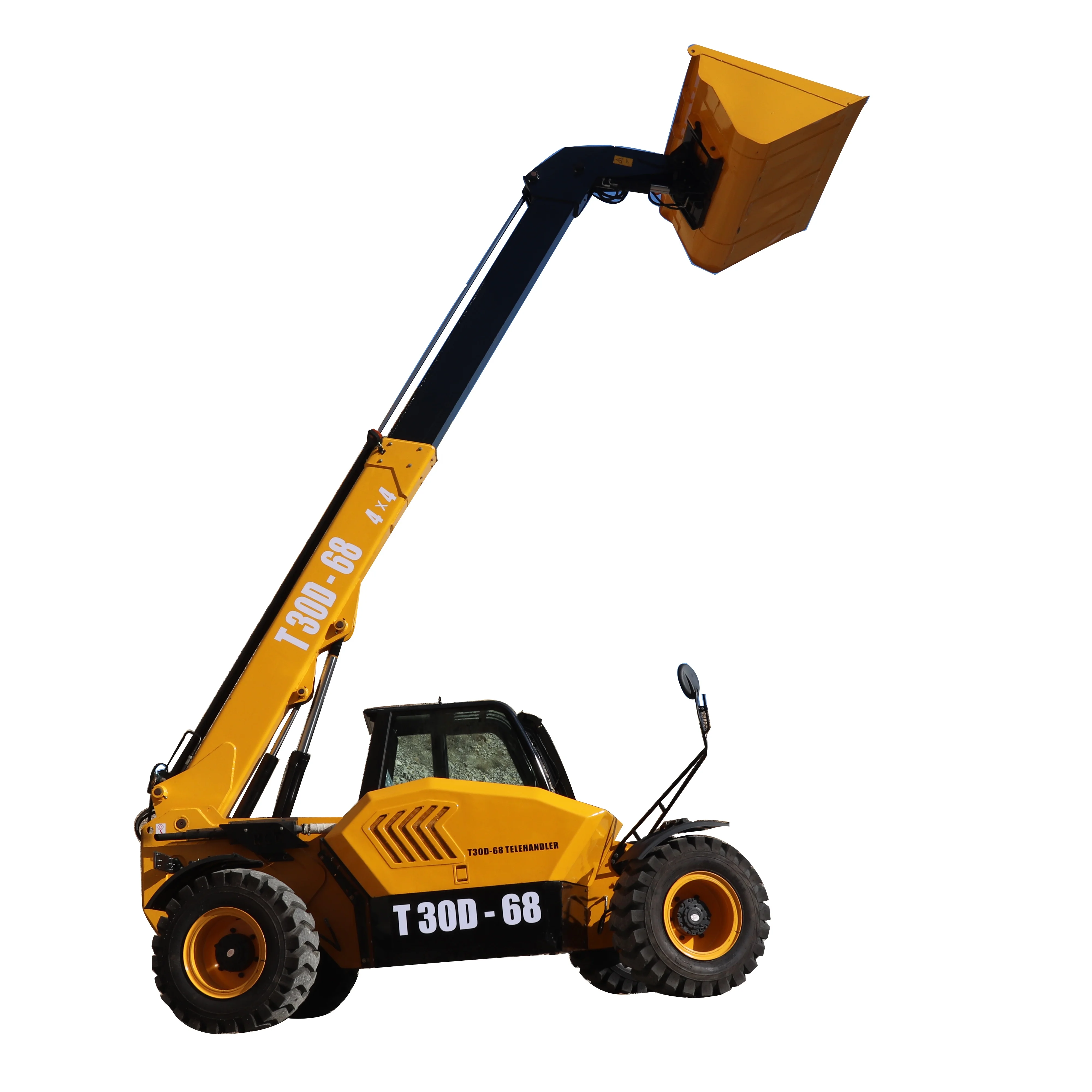 Telescopic Forklift Truck Handler 3ton Load Capacity 2380mm Reach Boom 4m Lifting High