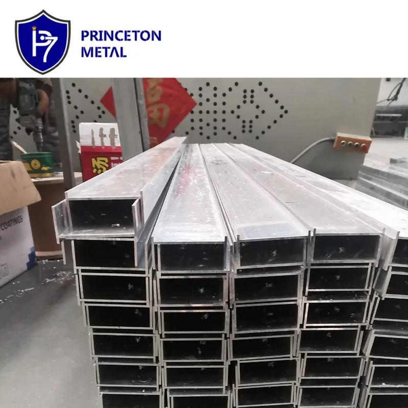 Aluminum 6063 Slat Profile for Fence Panels and Gate Customized Windows Aluminum Extrusion for Project