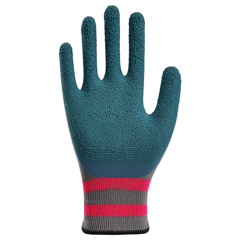 100% Natural Rubber Latex Gloves XL Work Gloves Safety Waterproof Anti-Slip Comfortable Protection EN388 General Purpose A