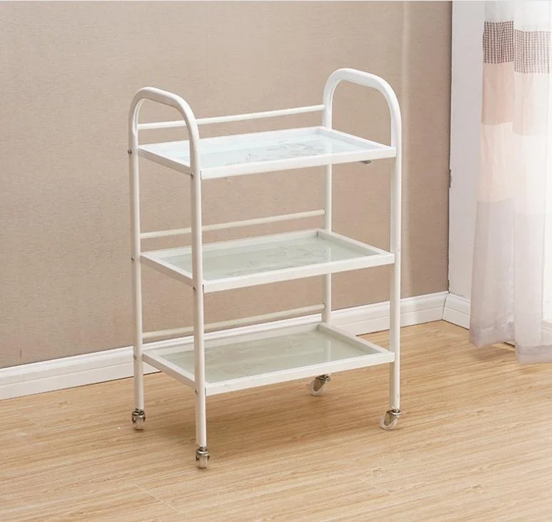 Дешевые 3 этажная металлическая тележка Прочный прокатки спальня корзина для хранения белый, голубой/розовый/зеленый/серый цвета
