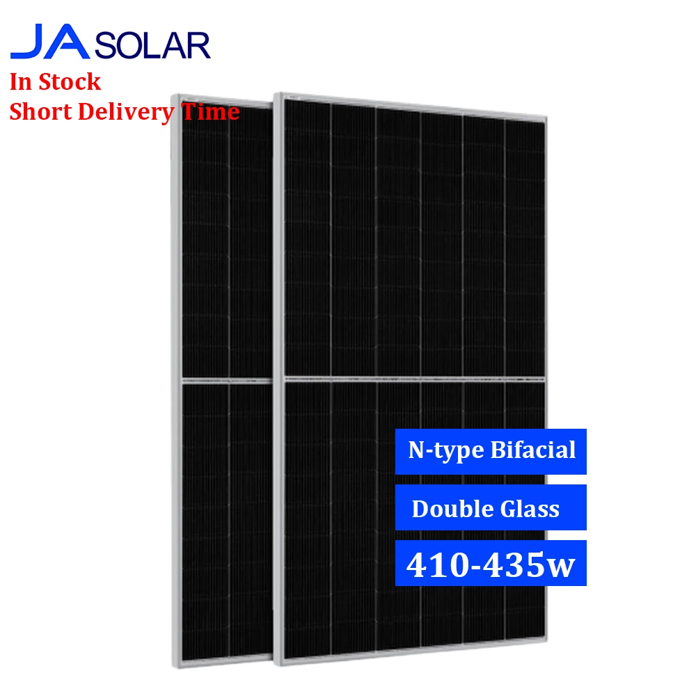 Панели солнечных батарей bifacial N-type 410w 415w 420w 430w 435w фотоэлектрические панели модуль солнечной энергии JA solar modul ja
