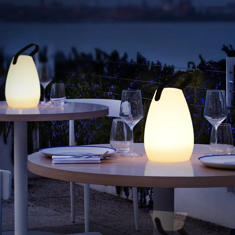 Color Change Outdoor/Indoor Remote Table Desk Bar Light LED Camping Portable Rechargeable Hand Night Lamp