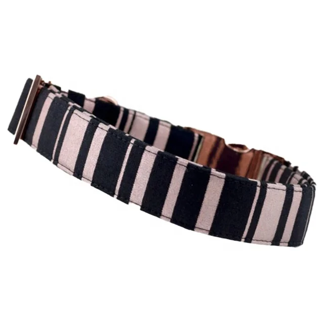 Handmade Dog Collar High Quality Eco-Friendly Pet Supplies Tie Dye Hemp Cotton Pet Collar with Silver Buckle & D-Ring