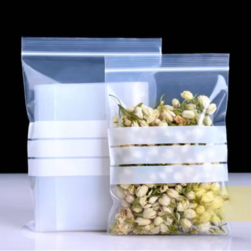 Wholesale Transparent Custom packaging bag ziplock plastic freezer food bag with zip lock