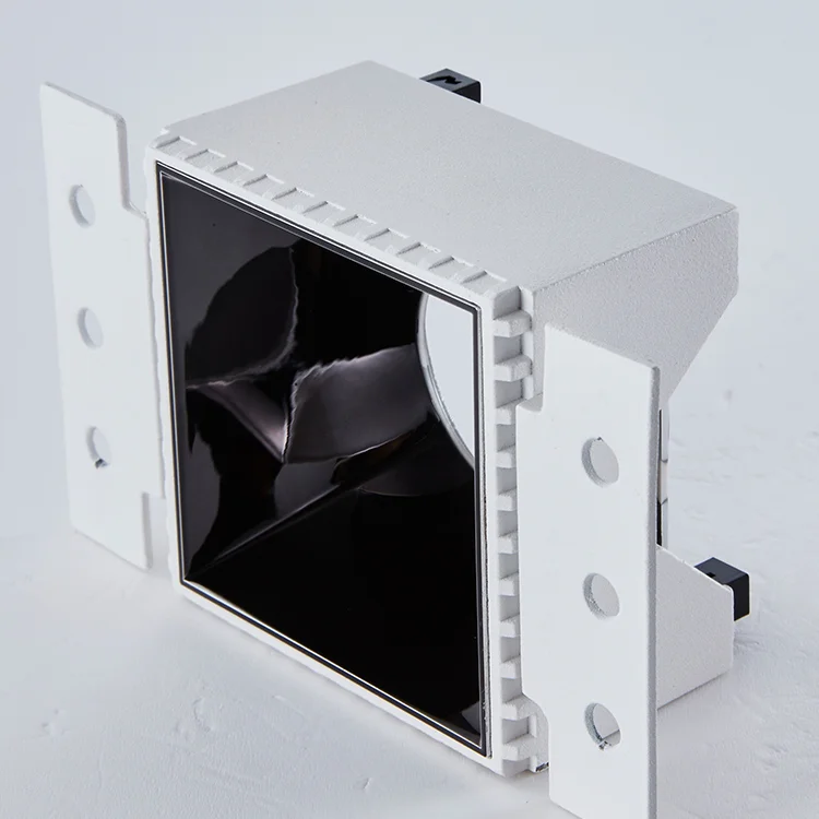 Home Office Mr16 Lamp Holder Gu10 Spotlight Aluminum Face Ring Led Module Square Bracket Perforated Ceiling Downlight