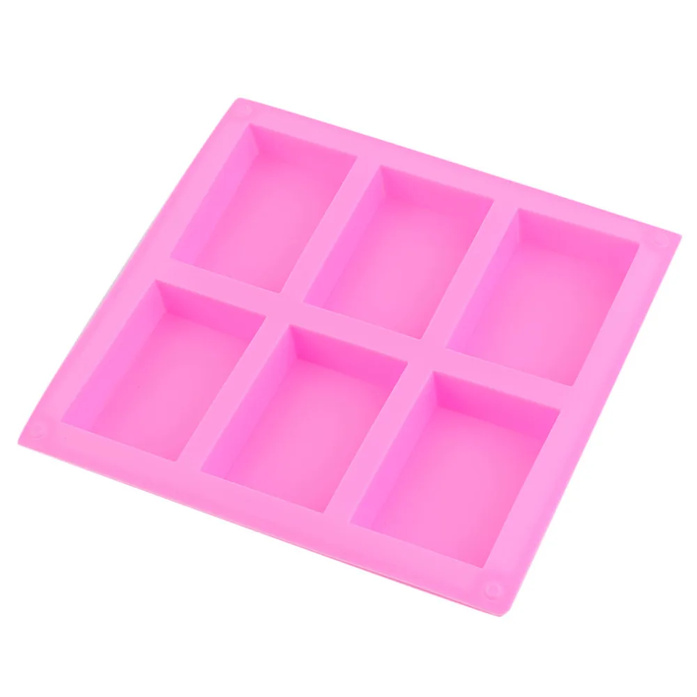 Custom Silicone Soap Mold, DIY Soap Molds, Rectangle Baking Mold Cake Pan Biscuit Chocolate Mold Cake Tools Opp Bag Moulds 2 Pcs