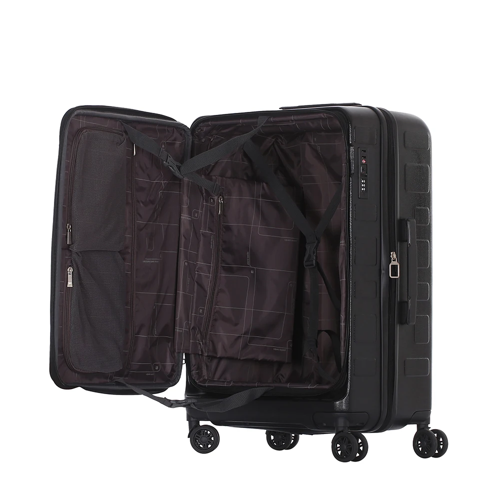 3 pcs Set Front Open Pocket Luggage Set 20 Inch Expandable Anti-thef Double Zipper Large Size TSA Lock PC Travelling Suitcase
