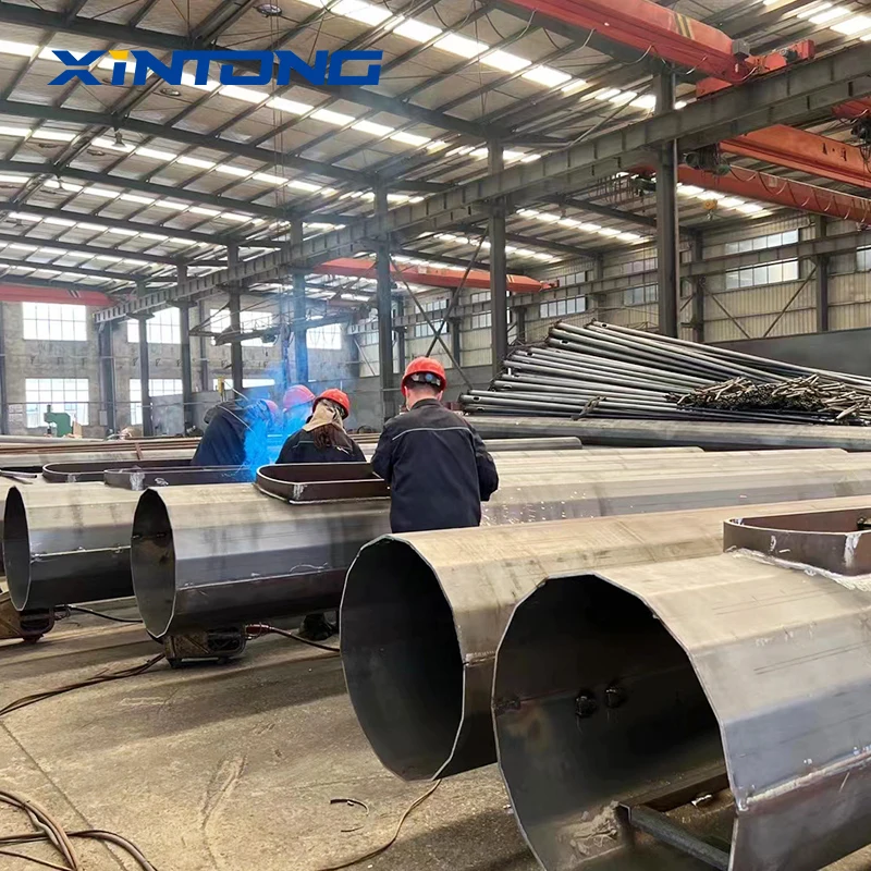 XINTONG Good Price Traffic Sign Post Solar Street Light Pole Suppliers Galvanized Gi Manufacturer Stop Great Price