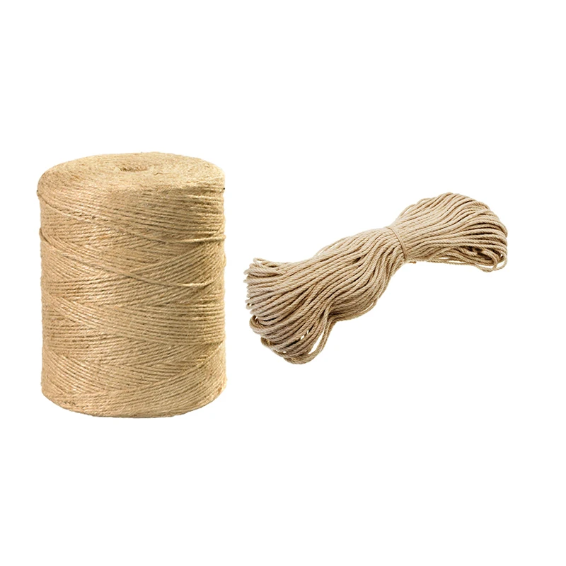
 100% натуральная джутовая пеньковая витая веревка 3 нити джутовая веревка из джутового волокна  