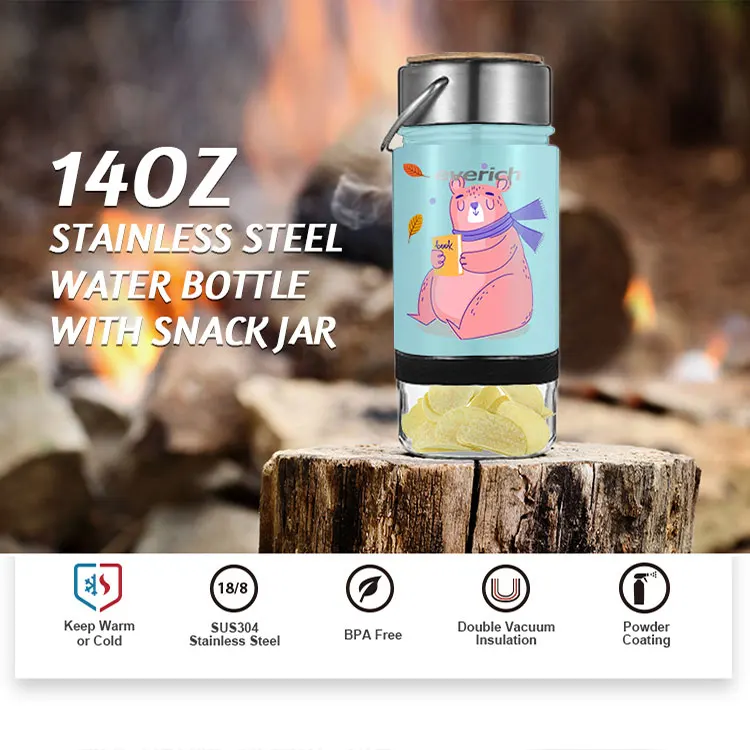 Antlers cup 600ML Children Bottle for Outdoor Travel School Cute Cartoon Animal Baby Water Bottle with Shoulder Strap for kids