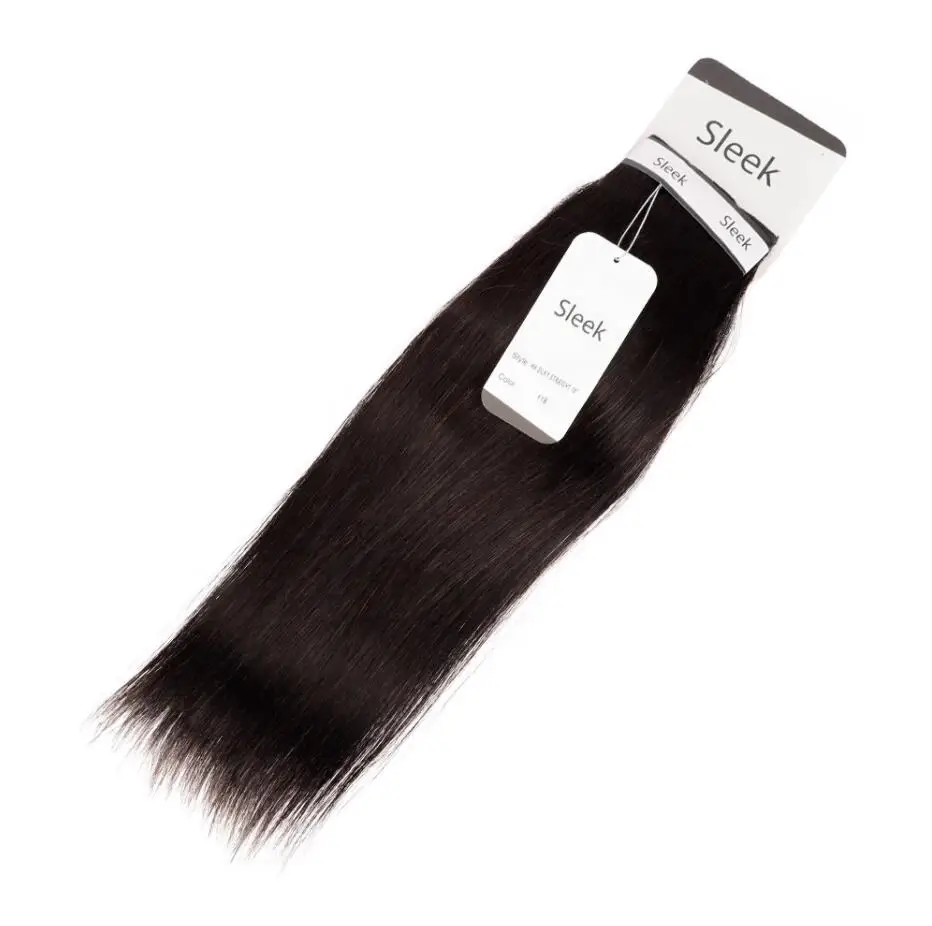 sleek wholesale High quality 100 g 10 to 24 inches raw Indian virgin double drawn straight wave human hair extension for women