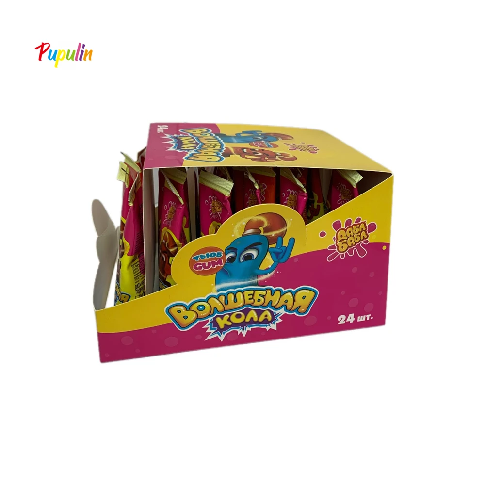 Hot Sell Cola Flavor Liquid Bubble Gum in Tube with Funny Toothpaste Shape Bubble Gum Paste for kids and Teenager