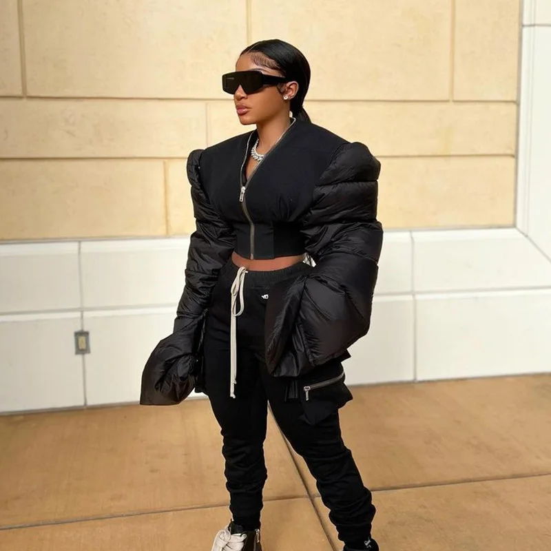 Fashion Streetwear Long Sleeve V-neck Ladies Light Luxury Casual Coat Plus Size Women`s Jacket Coat