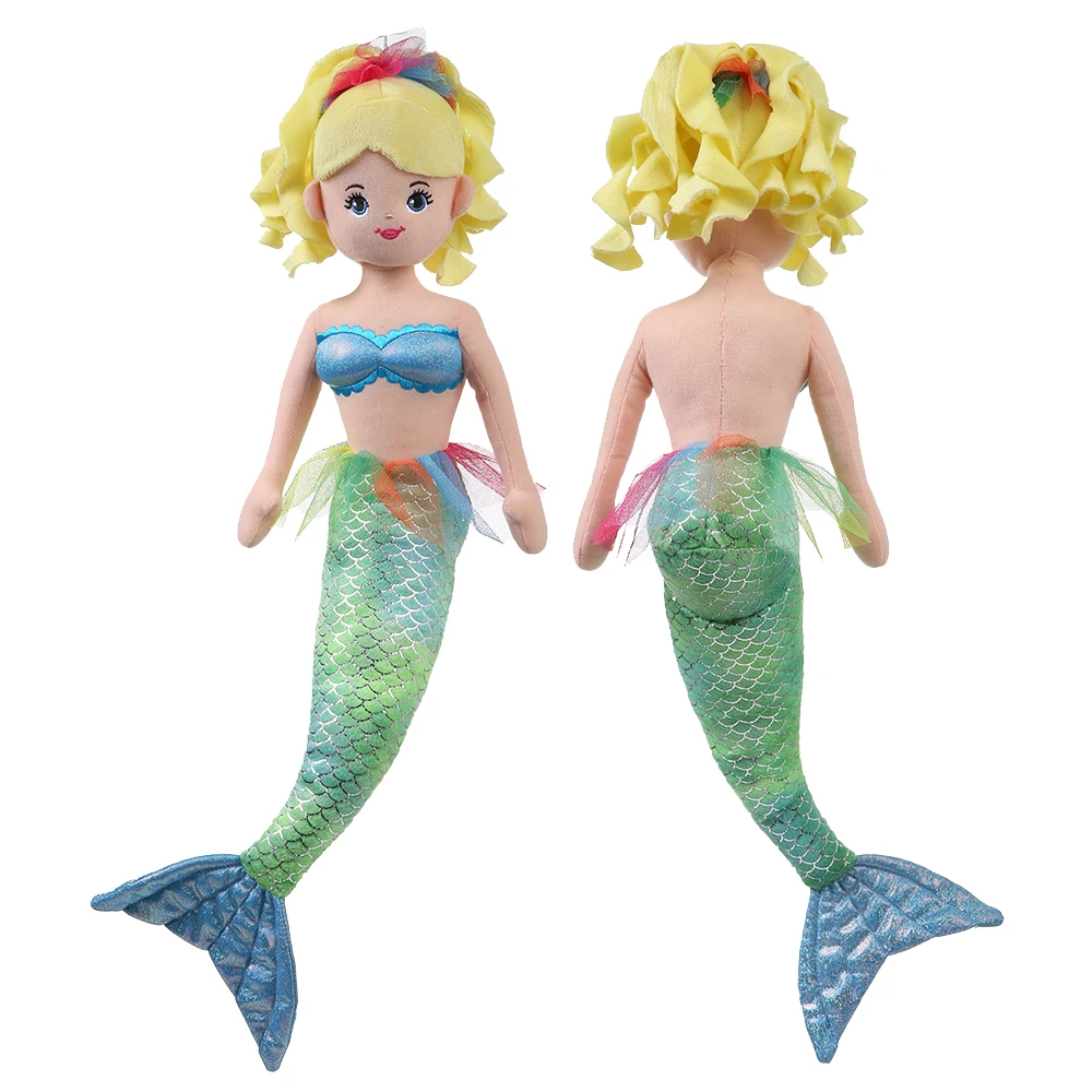 Оптовая продажа, новый дизайн, красивые детские Тряпичные куклы-русалки, миниатюрные плюшевые мягкие игрушки-русалки на заказ