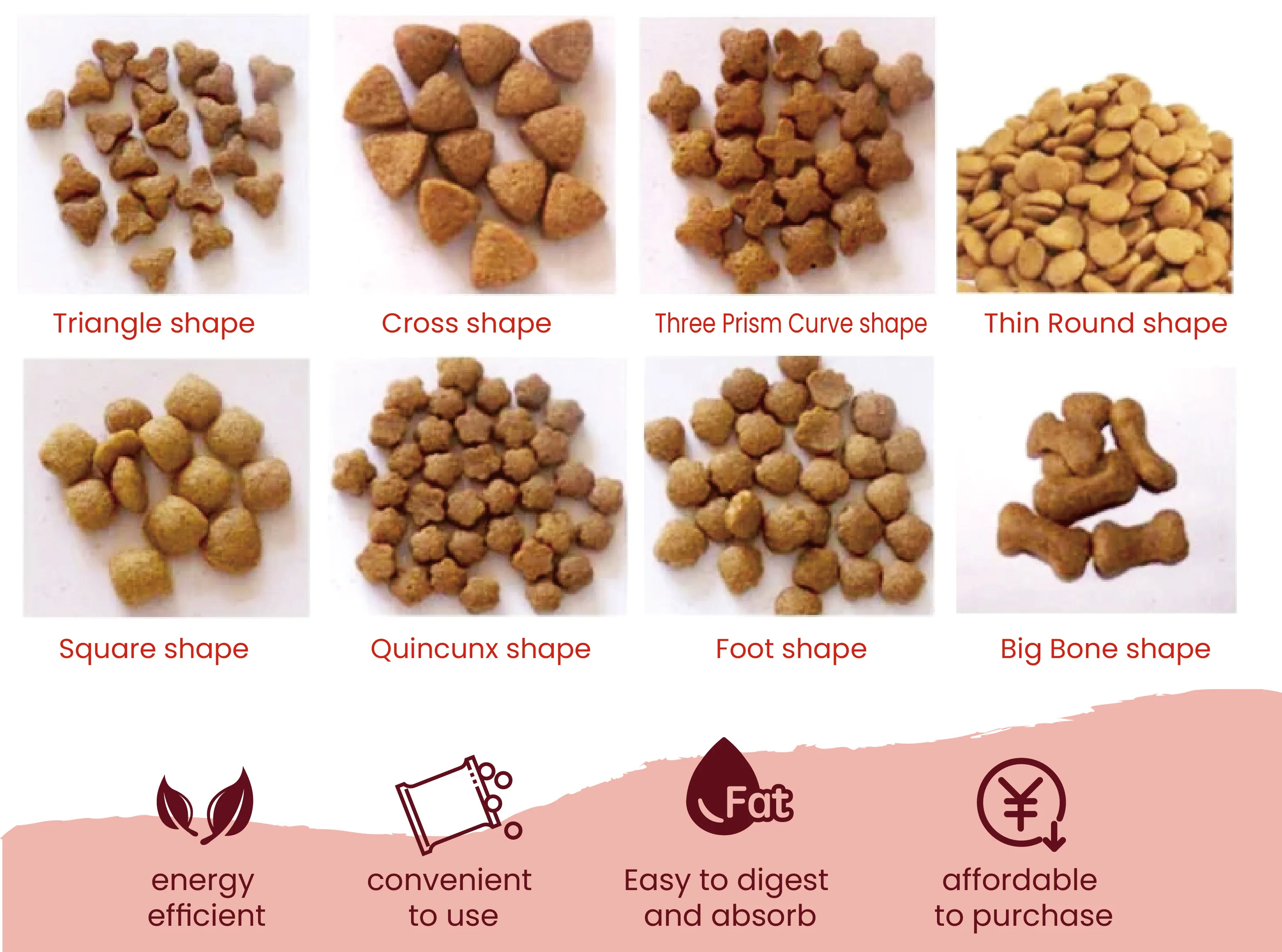 OEM ODM Chinese Various Flavors Multiple Shapes 18% Protein Content Dry Pet Food