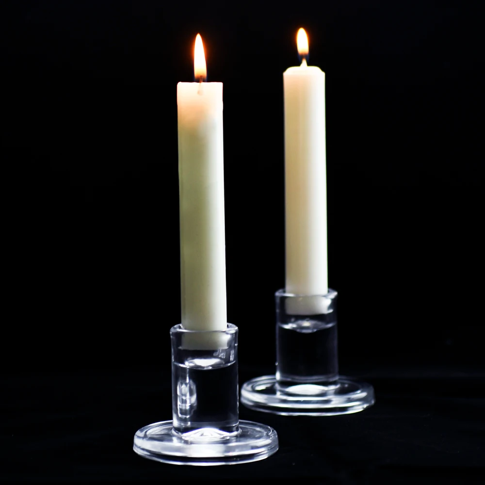 European Style Simple Glass Candlestick For Candlelight Dinner Wedding