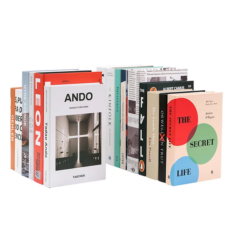 direct sales Nordic simple modern English model room soft props book boxes artifical book decoration