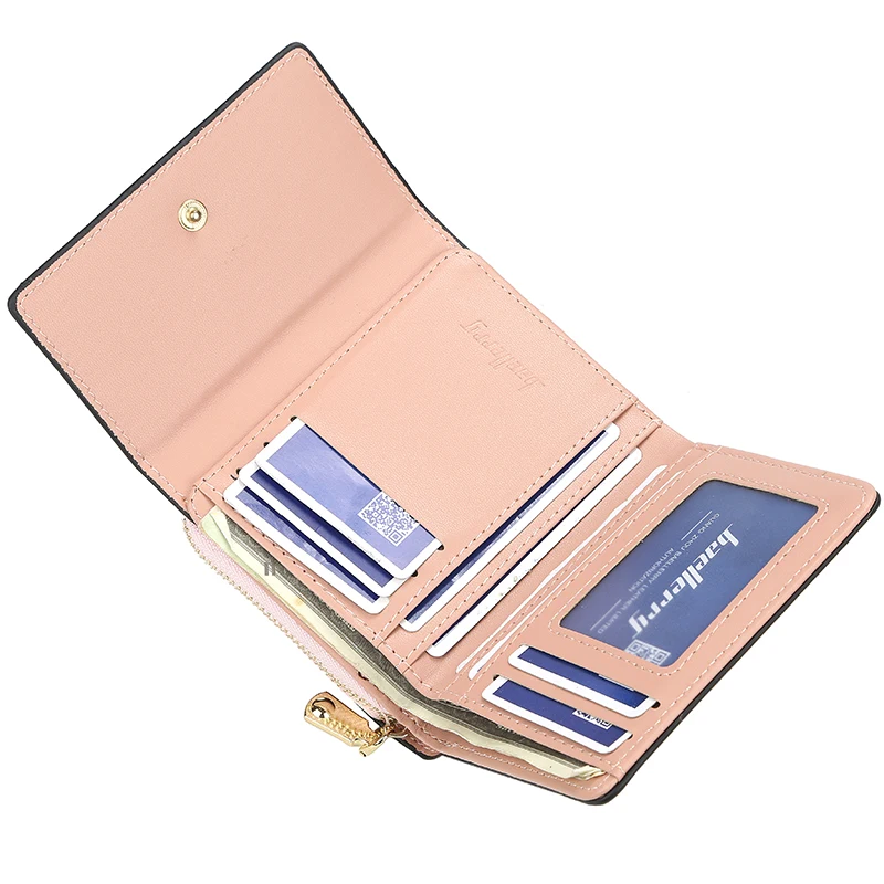 Baellerry New Style PU Leather Short Section Credit Bank Business ID Card Holder Wallet For Women,Ladies Card Case Wholesale