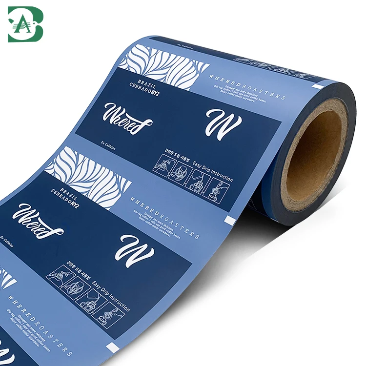 Coffee satchet roll film coffee envelope powder packaging bags laminated customize printed Bopp Film Roll