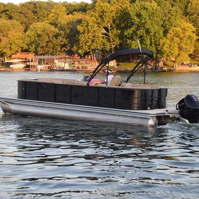
21ft 6.4m party pleasure BBQ aluminium pontoon boat with bimini 
