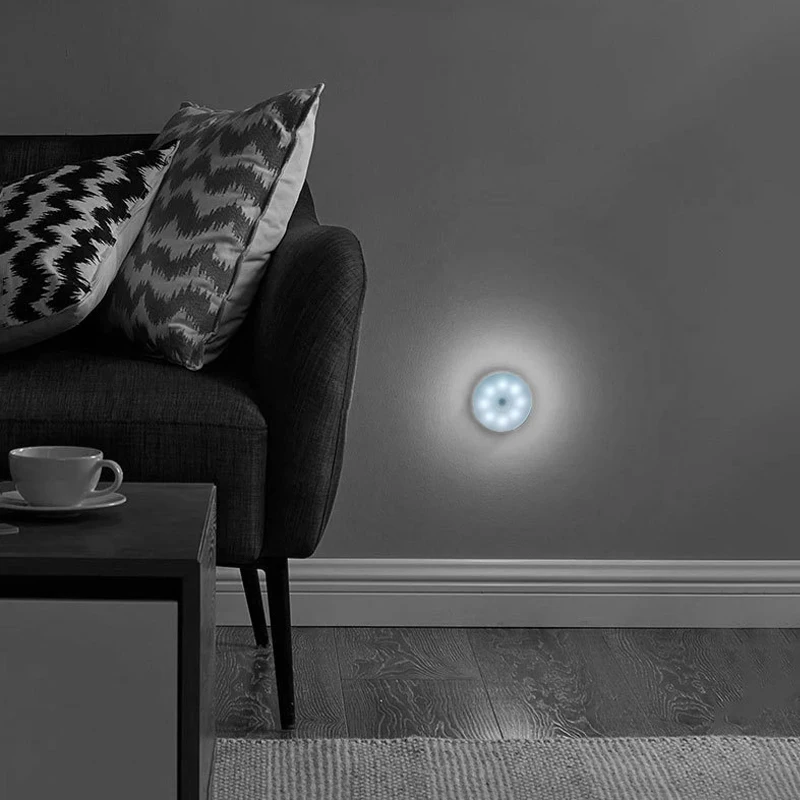 Wireless Motion Sensor Led Wall Light 5v 0.5w Bedroom Book Shelf Led Magnetic Puck Light