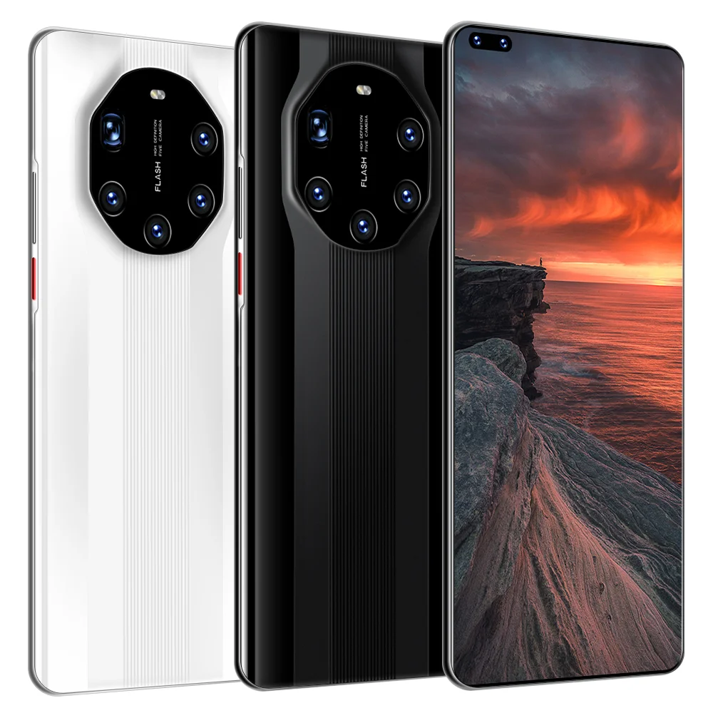 Сотовые телефоны Mate40 RS 7,2 дюйма 5G LTE пять камер Android смартфоны 12 + 512 ГБ MTK6889 Unibody две SIM-карты мобильный телефон