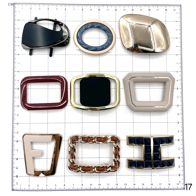 HJ Fashion Shoes In Fashionable Style Decorative Accessories Black Metal Shoe Clip Customized Logo Buckle