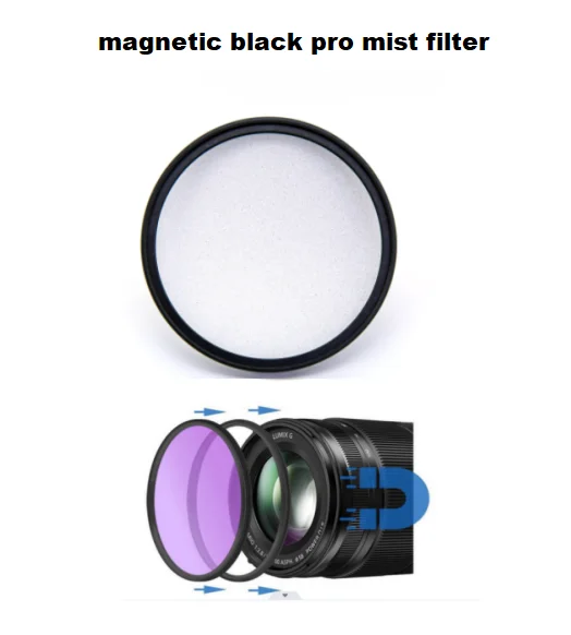 112 95 82 77 72 67 58 49 мм пользовательский Магнитный черный профессиональный туманообразующий фильтр мягкий туманообразующий фильтр для объектива камеры