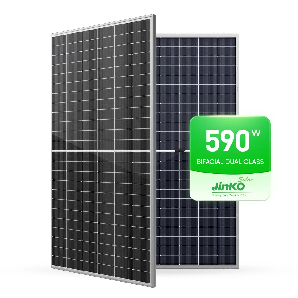 Jinko N-Type Topcon Solar Panels 555W 580W 620W 625 Watt Bifacial half cut cell Pv Module Solar Panel