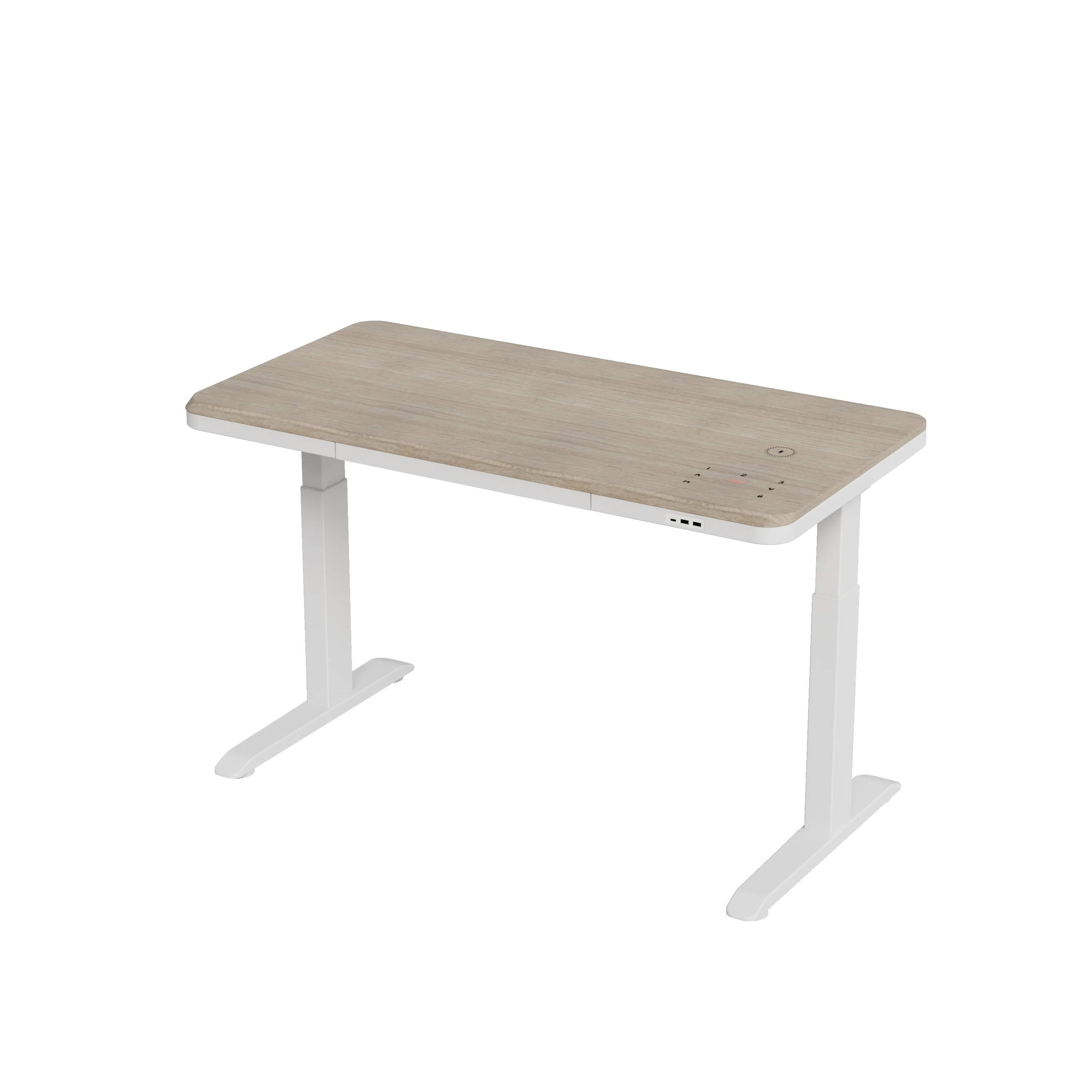China Modern Office Furniture Dual Motor auto Adjustable Stand Desks Electric Height Sit ergonomic Smart wood Touch Screen Table