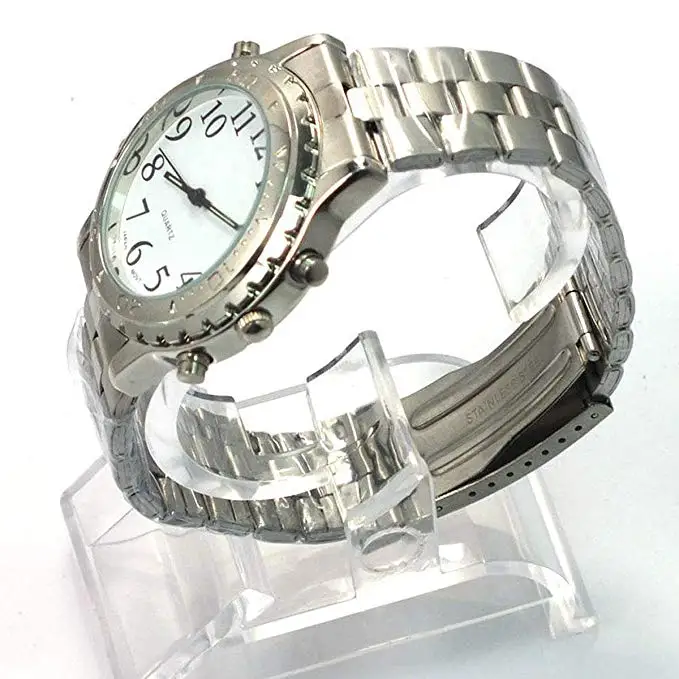 Talking Wrist Watch with Alarm Analog Hands and Digital English Talking Watch For Blind Person Visually Impaired or the Elderly