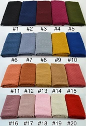 Flocking shears flower custom logo scarf solid hijab chiffon