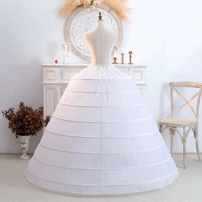 Wholesale Customization 8 Hoop Ball Gown Petticoat Wedding Accessories Cancan Underwear Crinoline Underskirt