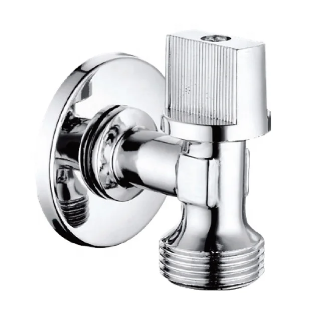 Factory price high quality  brass angle valve with brass ball plastic handle water angle valve toilet angle valve