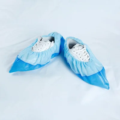 
Premium Disposable Non Woven Shoe Covers PP Antiskid Boot Covers Durable Elastic Nonskid Foot Cover 