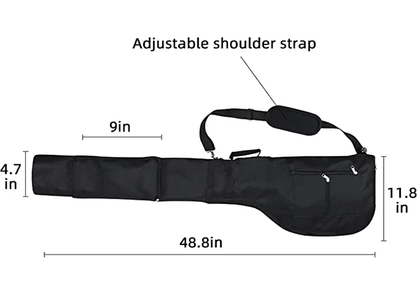 Foldable Golf Club Carry Bag Portable Sunday Pencil Bag Lightweight Waterproof Training Case