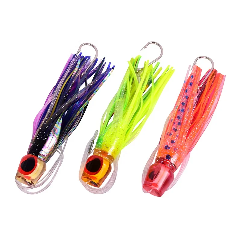 AGITEK Soft Lures Quality Tuna Trolling Fishing Lures PVC Octopus Skirt Soft Fishing Lures Soft Skirts Fishing Trolling Baits