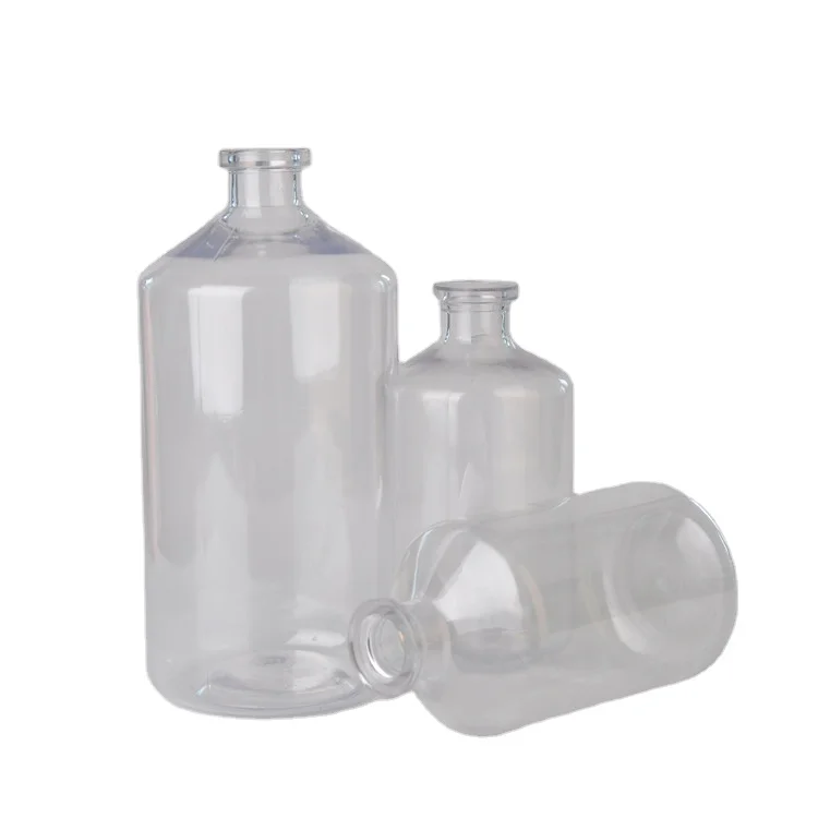 Пластиковые флаконы с вакциной лекарством резиновой