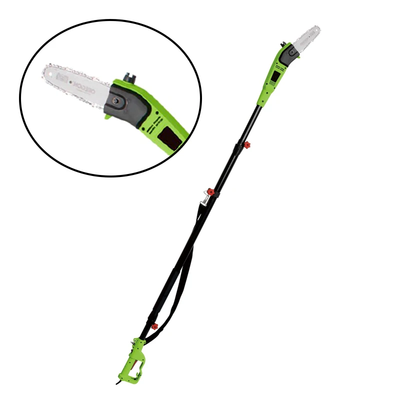 VERTAK 710W telescopic handle electric pole chain saw long handle chainsaw with oregon chain