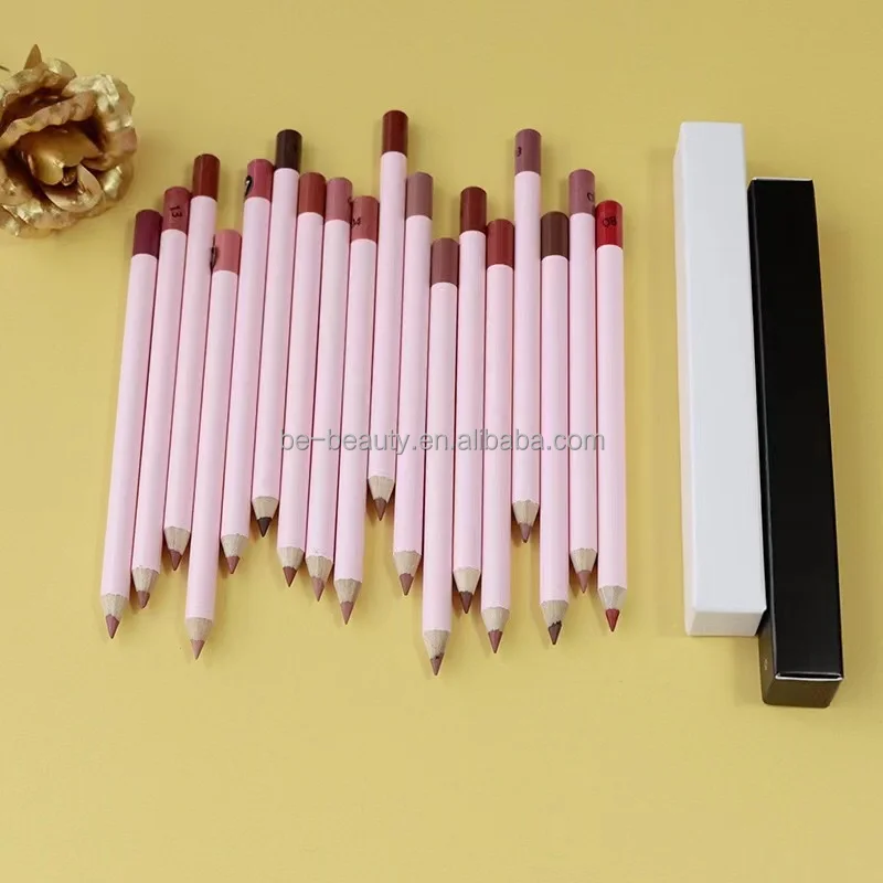Professional makeup slim pink pen vegan waterproof brown lipliner high quality