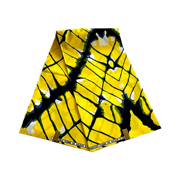 African Cheap Printed Fabric 100% polyester printing Wax Fabric African Wax Print 6 Yards real wax