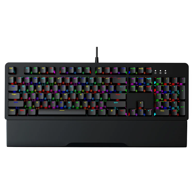 Best Selling Black 104 Keys Abs Lightweight Keycap Wired Gaming Mechanical Keyboard