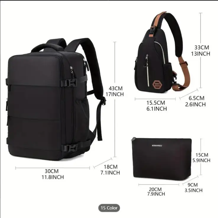 large capacity travel backpack with shoe compartment,lightweight laptop daypack with charging port,fashion travel computer bag