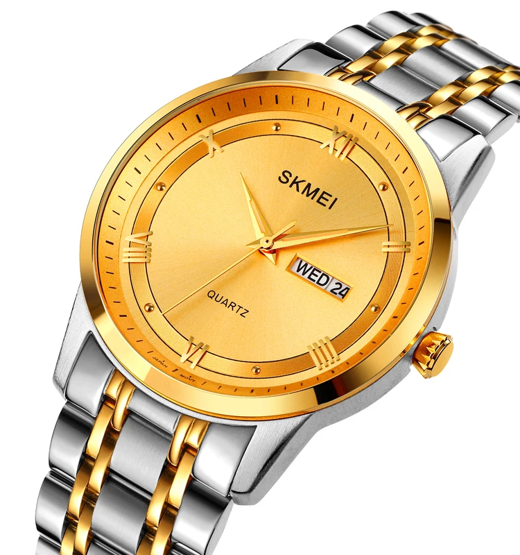 China skmei 1870 oem classic quartz wristwatch men gold watch